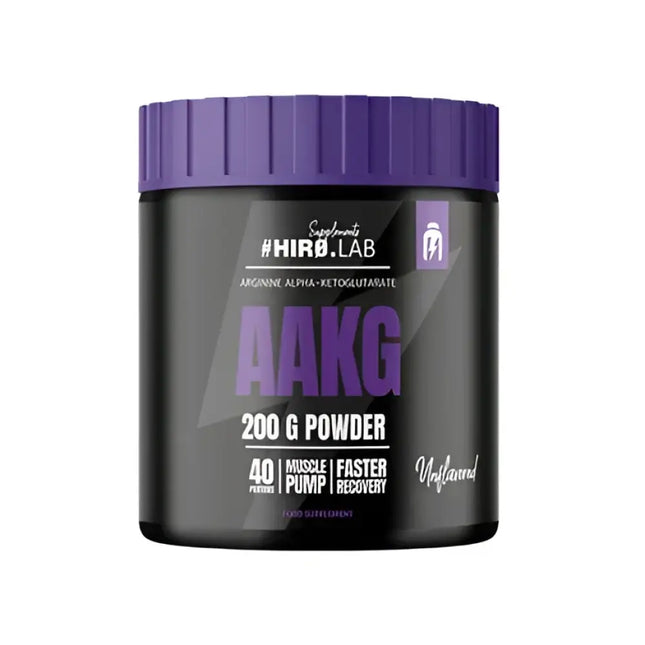 AAKG Hiro.Lab 200g Saveur Neutre - Booster d'oxyde nitrique pour améliorer la congestion musculaire et l'endurance. Formule avancée avec L-Arginine Alpha-Cétoglutarate.
