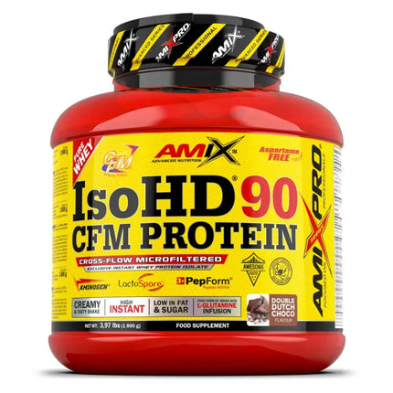 AMIX ISOHD 90 CFM whey isolat premium saveur Double Dutch Choco pot 1,8 kg