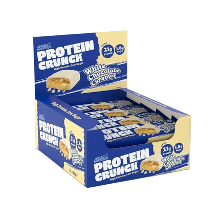 Applied Nutrition Protein Crunch White Chocolate Caramel, boîte de 12 barres de 62 g