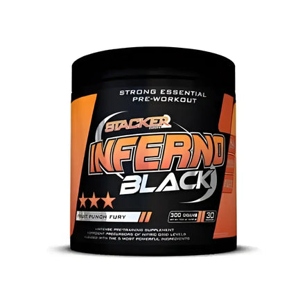BLACK INFERNO Pré-workout Fruit Punch Fury 300g Staker2 Europe