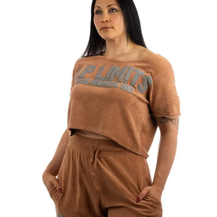Crop Top LP Girls Stonewashed Towelling Legal Power