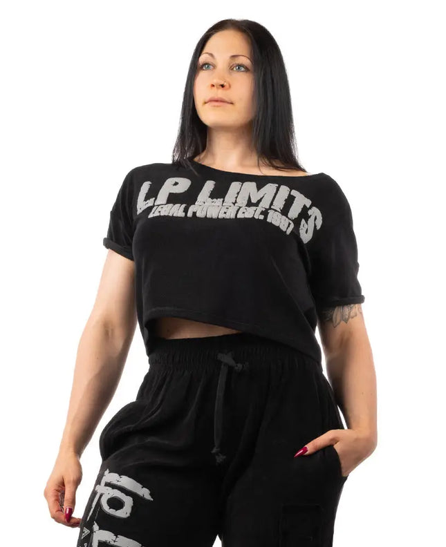 Crop Top LP Girls Stonewashed Towelling Legal Power