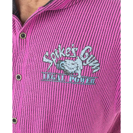 Débardeur Sans Manches Oldschool Spikes Hoodie Magenta Boston Legal Power