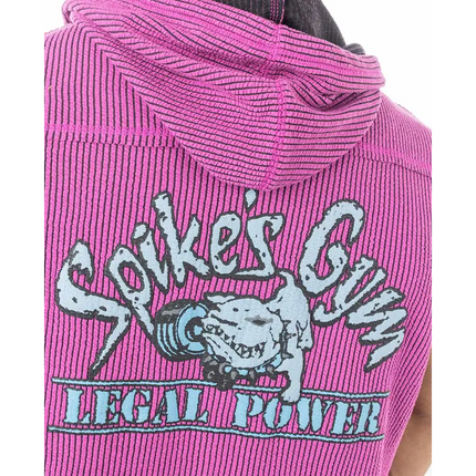 Débardeur Sans Manches Oldschool Spikes Hoodie Magenta Boston Legal Power
