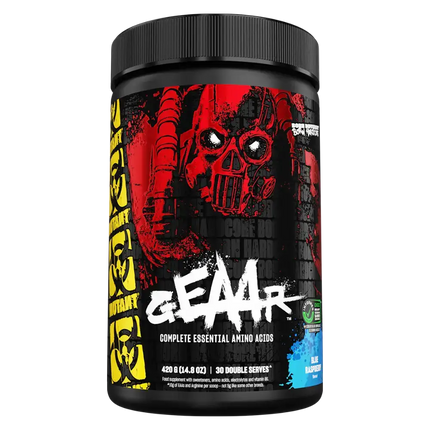 Container noir de GEEAR 420g avec amino acids et creatine pour la musculation