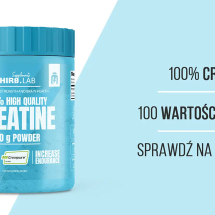 HIRO.LAB Creapure 500 g créatine monohydrate pure sans arôme