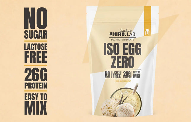 HIRO.LAB Iso Egg Zero 500 g Vanille protéine de blanc d'œuf
