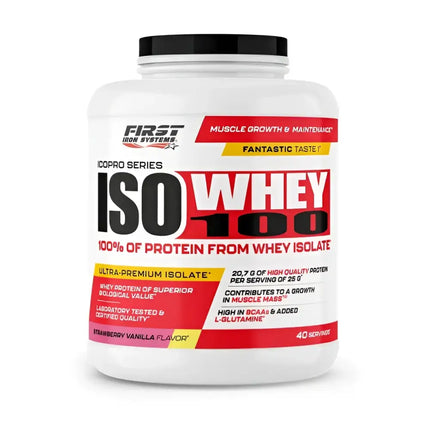 ISO WHEY 100 1000g - Vanille Fraise - WHEY ISOLATE