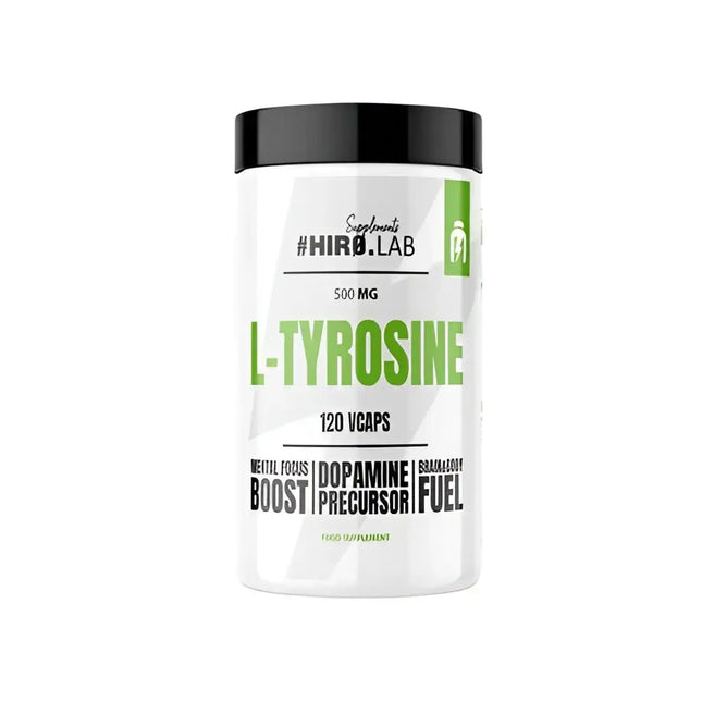 L-Tyrosine Hiro.Lab - Complément alimentaire pour améliorer la concentration, la motivation et réduire le stress. Haute qualité, absorption rapide, idéal pour sportifs et professionnels.