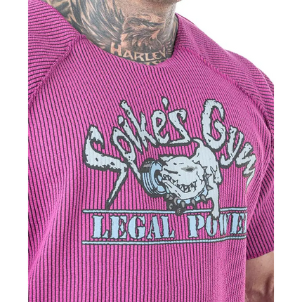 Magenta Raglan Rag Top Oldschool Spikes Boston Legal Power