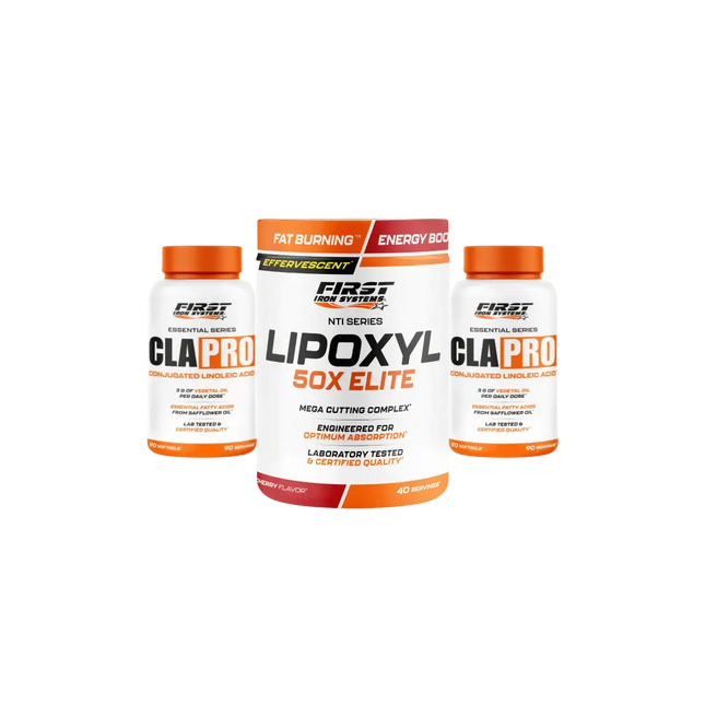 Pack Sèche et Définition 2 NTI SERIES - Combinaison de LIPOXYL 50X ELITE et CLA PRO pour brûler les graisses et optimiser la définition musculaire.
