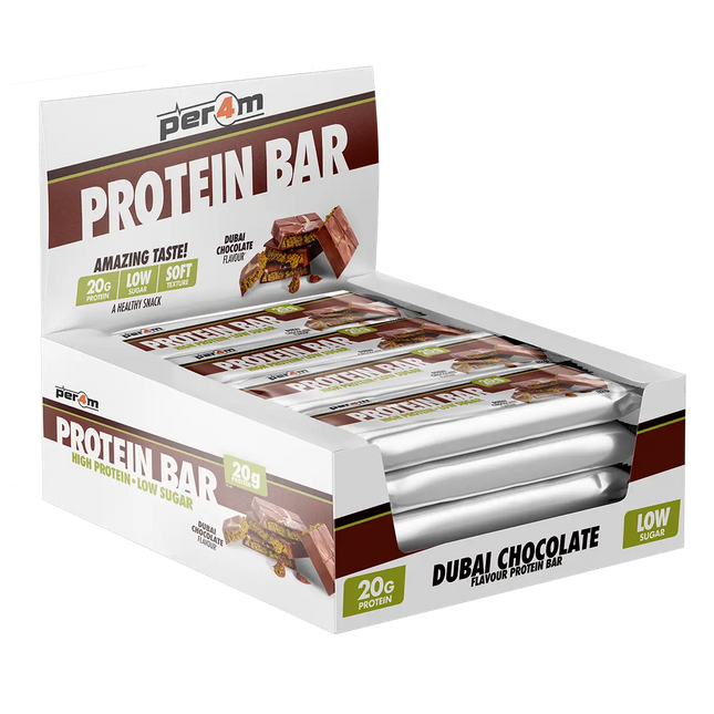 PER4M boîte de 12 barres – Dubai Chocolate