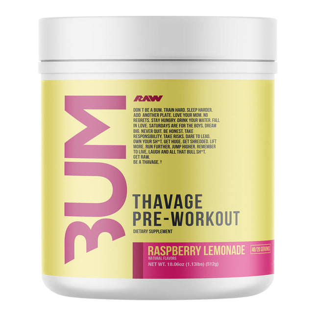RAW CBUM Thavage pré-workout Raspberry Lemonade 512 g
