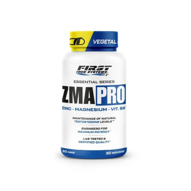 ZMA PRO - First Iron Systems | Complexe de zinc, magnésium et vitamine B6 pour optimiser le taux de testostérone, améliorer la récupération et réduire la fatigue.
