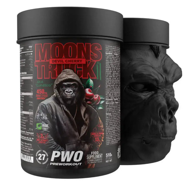 Contenant de pré-entraînement Zoomad Moonstruck II avec gorille, bêta alanine, ingrédients scientifiquement testés